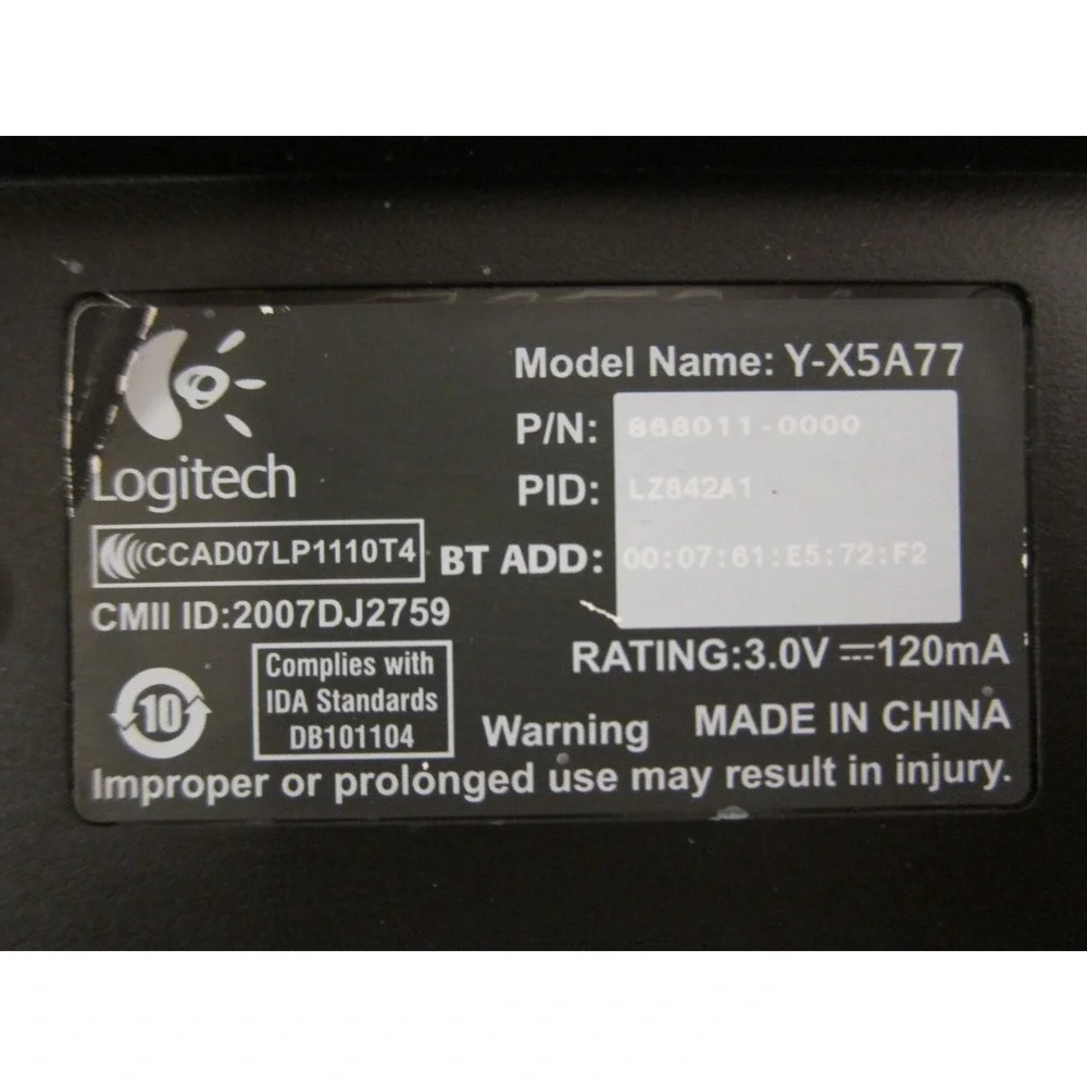 Logitech‎ Cordless Bluetooth Y-X5A77 for PS3 Playstation 3 & PC